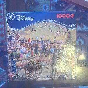 Disney Thomas Kinkade 1000-Piece Puzzle with Blue and Gold Hues